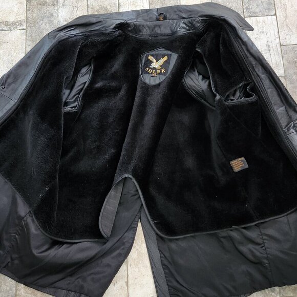 Adler Vintage Men’s Black Leather Jacket - Picture 6 of 9